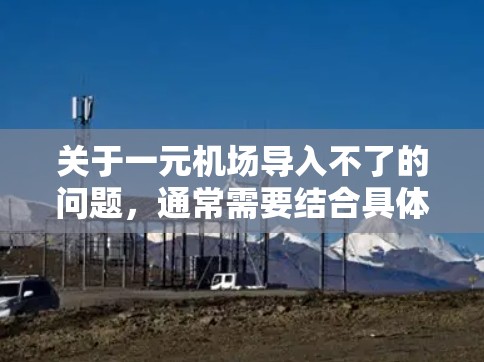 关于一元机场导入不了的问题,通常需要结合具体的技术问题来解决。以下是一些建议,帮助您解决问题 关于一元机场导入不了的问题,通常需要结合具体的技术问题来解决。以下是一些建议,帮助您解决问题