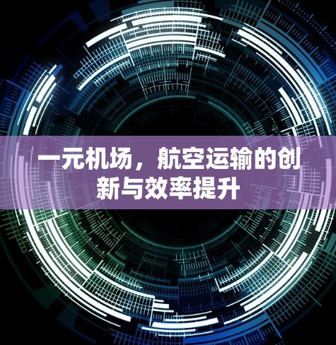 一元机场，航空运输的创新与效率提升