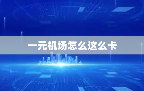 一元机场怎么这么卡 一元机场怎么这么卡