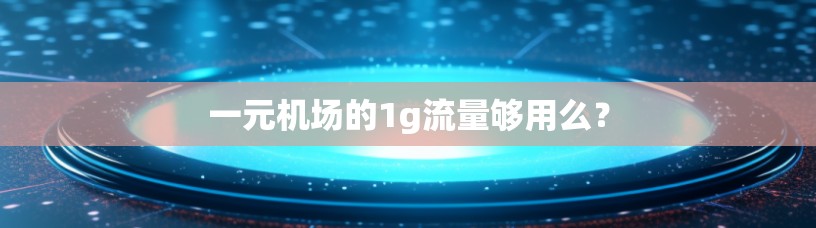 一元机场的1g流量够用么？
