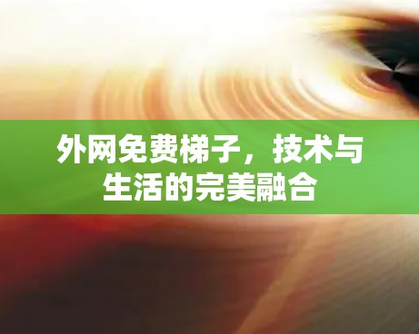 外网免费梯子,技术与生活的完美融合 外网免费梯子,技术与生活的完美融合