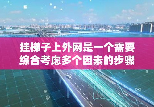 挂梯子上外网是一个需要综合考虑多个因素的步骤。以下是一步步的指南 挂梯子上外网是一个需要综合考虑多个因素的步骤。以下是一步步的指南