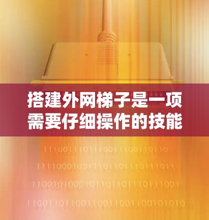搭建外网梯子是一项需要仔细操作的技能，以下是一步步的教程指南