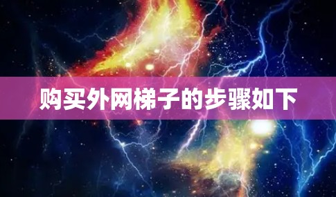 购买外网梯子的步骤如下 购买外网梯子的步骤如下