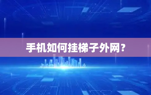 手机如何挂梯子外网? 手机如何挂梯子外网?