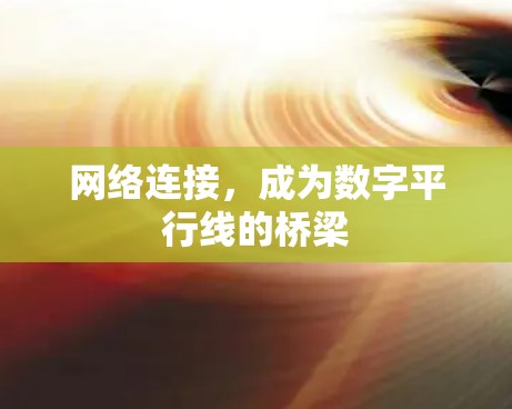 网络连接,成为数字平行线的桥梁 网络连接,成为数字平行线的桥梁