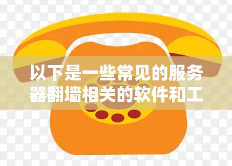 以下是一些常见的服务器翻墙相关的软件和工具 以下是一些常见的服务器翻墙相关的软件和工具