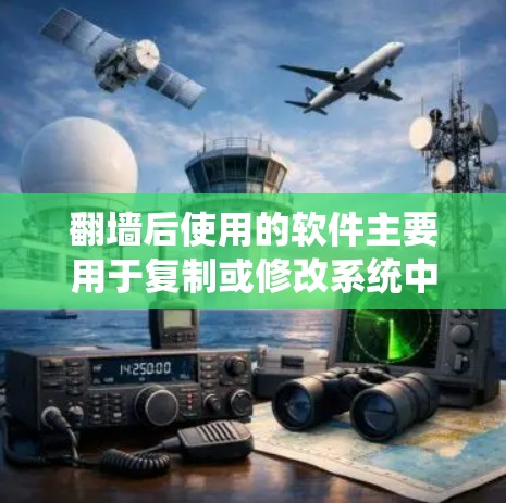翻墙后使用的软件主要用于复制或修改系统中的文件或数据。以下是一些常见的翻墙软件及其功能