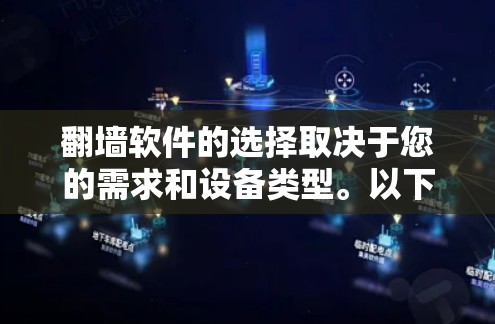 翻墙软件的选择取决于您的需求和设备类型。以下是一个有条理的指南，帮助您选择适合的翻墙软件