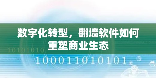 数字化转型,翻墙软件如何重塑商业生态 数字化转型,翻墙软件如何重塑商业生态