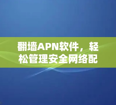 翻墙APN软件,轻松管理安全网络配置 翻墙APN软件,轻松管理安全网络配置