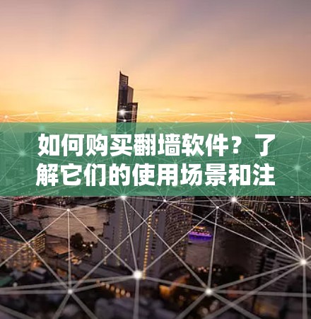 如何购买翻墙软件?了解它们的使用场景和注意事项 如何购买翻墙软件?了解它们的使用场景和注意事项
