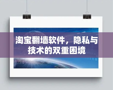 淘宝翻墙软件,隐私与技术的双重困境 淘宝翻墙软件,隐私与技术的双重困境