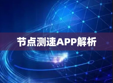 节点测速APP解析 节点测速APP解析