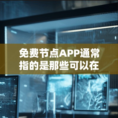 免费节点APP通常指的是那些可以在没有付费的情况下,提供节点管理、服务和扩展功能的工具或应用。以下是一些常见的免费节点APP及其特点 免费节点APP通常指的是那些可以在没有付费的情况下,提供节点管理、服务和扩展功能的工具或应用。以下是一些常见的免费节点APP及其特点