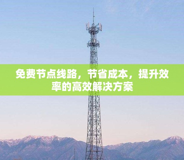 免费节点线路,节省成本,提升效率的高效解决方案 免费节点线路,节省成本,提升效率的高效解决方案