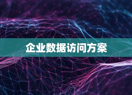 企业数据访问方案 企业数据访问方案