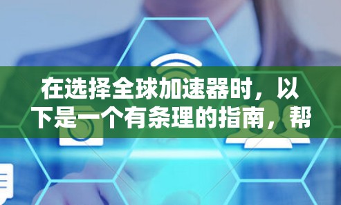 在选择全球加速器时,以下是一个有条理的指南,帮助你做出明智的决定 在选择全球加速器时,以下是一个有条理的指南,帮助你做出明智的决定