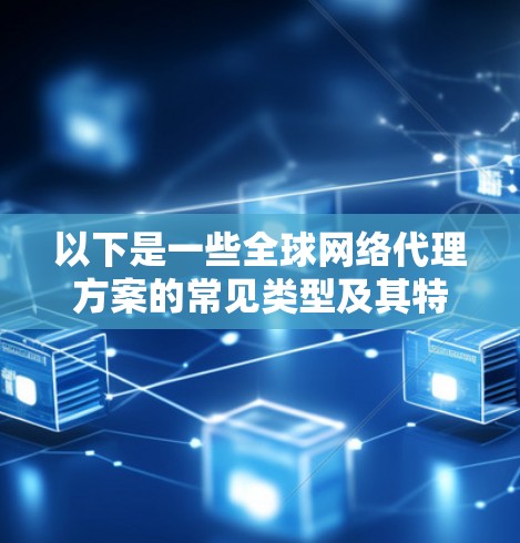以下是一些全球网络代理方案的常见类型及其特点