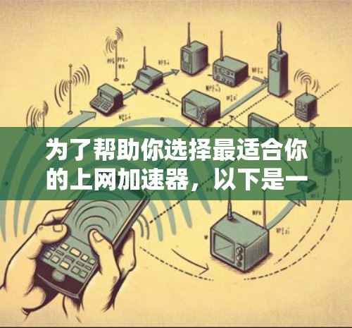 为了帮助你选择最适合你的上网加速器,以下是一步步的建议 为了帮助你选择最适合你的上网加速器,以下是一步步的建议