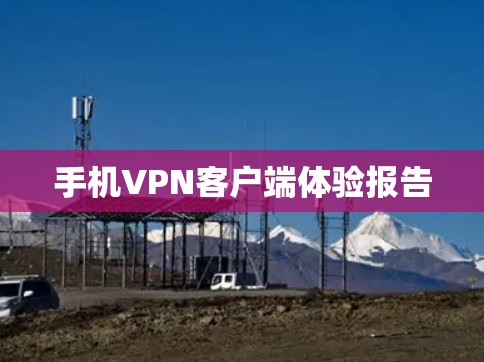 手机VPN客户端体验报告