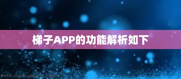 梯子APP的功能解析如下