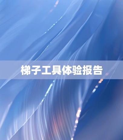 梯子工具体验报告