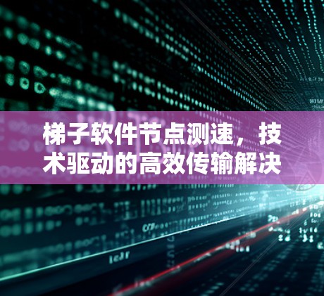 梯子软件节点测速,技术驱动的高效传输解决方案 梯子软件节点测速,技术驱动的高效传输解决方案